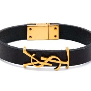Saint Laurent
Cassandre leather bracelet